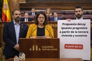 ERC presiona al PSOE y lleva al Congreso su ley para crear un impuesto a partir de la tercera vivienda