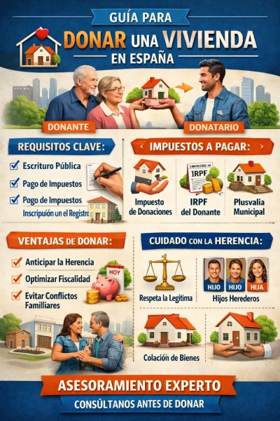 Donación de vivienda: guía con todo lo que necesitas saber al respecto